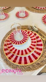 24 Parça Pink Candy Çay Pasta Takımı