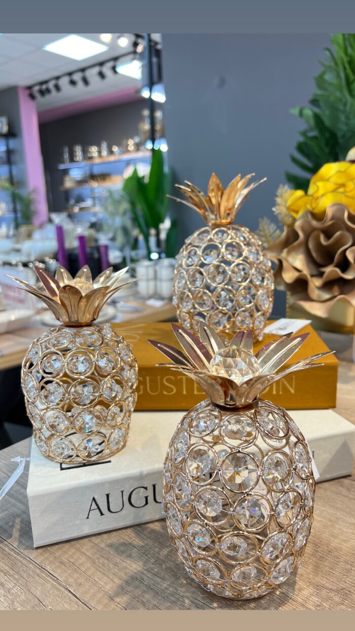 3’Lü GOLD DEKOR ANANAS - Görsel 2