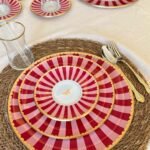 21 Parça Pink Candy Çay Servis Takımı - 3 Lü Kayık Dahil