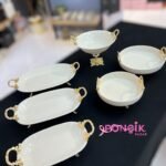 6 Parça Porselen Sunum ve Servis Seti