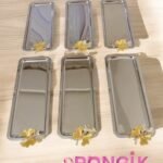 6 Adet  Baton Gümüş Kelebek tepsi