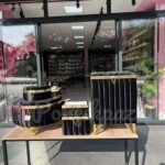 Çizgili 2 li Gelin Çeyiz Sandığı ve 3 lü Çamaşır Sepeti Seti---Siyah