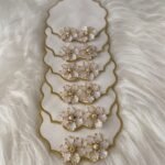 6LI Papatya İşlemeli peçete