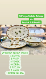 29 Parça İthal Yemek Takımı Bell Orchid - Görsel 3