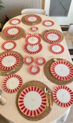34 Parça Pink Candy Kahvaltı Pasta ve Servis Takımı ( 3 LÜ KAYIK TABAK - KURABİYELİK - KAŞIK DAHİL- HERŞEY DAHİL)