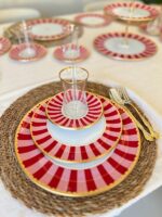34 Parça Pink Candy Kahvaltı Pasta ve Servis Takımı ( 3 LÜ KAYIK TABAK - KURABİYELİK - KAŞIK DAHİL- HERŞEY DAHİL) - Görsel 3