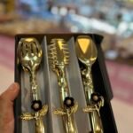 Lotus 3’Lü Gold Siyah Detay Maşa