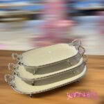 3’Lü Gümüş Sunumluk**Yaldızlı