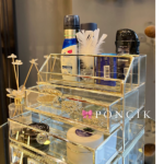 3 Katlı Organizer ve Makyaj Kutusu - CAM Gümüş Renk