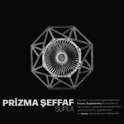 6 ADET PRİZMA ŞEFFAF MODEL SUPLA