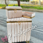 Çizgili Model Çamaşır Sepeti -- cappucino