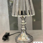 METAL AYAKLI GÜMÜŞ ABAJUR