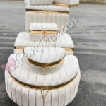 Çizgili 2 Li Gelin Çeyiz Sandığı ve 3 lü Çamaşır Sepeti Seti