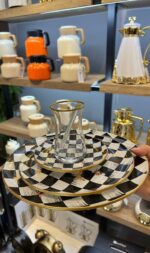 6 Parça Gold Dama Servis Takımı