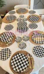 30 Parça GoldDama Çay Pasta Servis Takımı KURABİYE HARİÇTİR (kaşık dahil) - Görsel 3