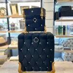 Kapitone Model Çamaşır Sepeti -- Siyah Renk