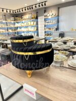 Çizgili Siyah D Model Gelin Çeyiz Sandığı - Görsel 2