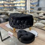 Kapitone Siyah D Model Gelin Çeyiz Sandığı Kopyası