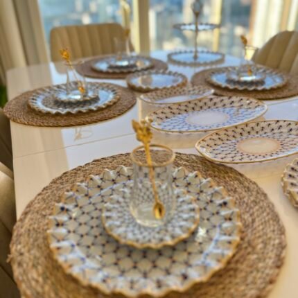 34 Parça Mücevher Kahvaltı Servis Sunum Seti