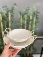 2`Lİ AYAKLI SALATA KASESİ GÜMÜŞ **