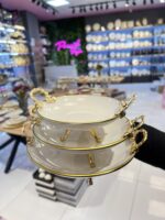 3’lü Yuvarlak Porselen Sunumluk