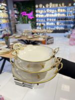 3’lü Yuvarlak Porselen Sunumluk - Görsel 2