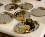 OVAL DALGALI ÇELİK 20*25*cm 6 Adet  GOLD - Görsel 2