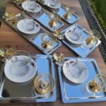 3 adet Baton kelebek & 3 adet kare kelebek sunum tepsi