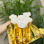 Gold Gül Kovası 6 adet + 6 Gül