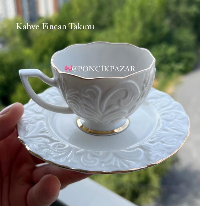18 Parça FİNCAN + TEPSİ + PEÇETE KOMBİNİ - Görsel 6