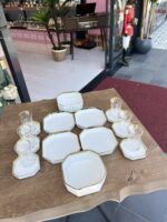 12 PARÇA PORSELEN YALDIZLI KAHVALTI TAKIMI - Görsel 4