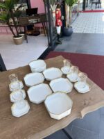 12 PARÇA PORSELEN YALDIZLI KAHVALTI TAKIMI - Görsel 2