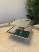 2’Li Zamak Ayaklı KARE Aynalı Sunumluk - Görsel 2