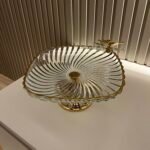 Baton Cam Oval Sunumluk 
34*cm Kelebek Detay