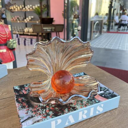 İncili İstiridye Cam Aksesuar Turuncu