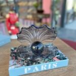 İncili İstiridye Cam Aksesuar Gri