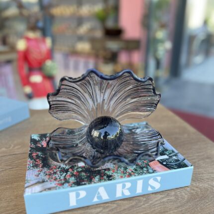 İncili İstiridye Cam Aksesuar Gri