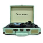 Gramofon Yeşil Dövme Deri Model 6