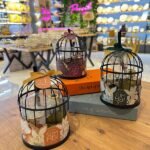 Kafesli Koku Ve Mum Banyo Dekoru  Mor