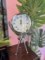 Dekoratif Tripot Saat Gümüş - Görsel 2