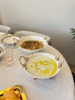 2 boy porselen derin salata & servis Sunum Tabağı GOLD - Görsel 4