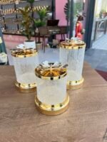 3’Lü Çatlamalı Kavanoz Gold - Görsel 3