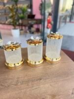 3’Lü Çatlamalı Kavanoz Gold - Görsel 2