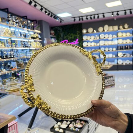 30 cm Yuvarlak  Dalgalı Sofra Sunumluk