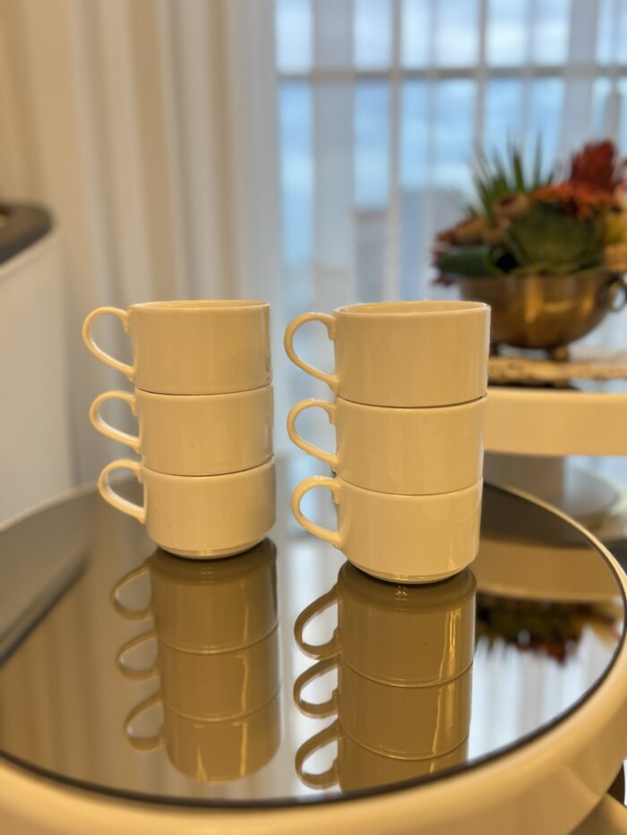 6 Adet Porselen Nescafe & Çay Fincanı - Görsel 1