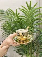 18 Parça Porselen Ultra Gold Nescafe Fincanı - Görsel 3