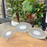 3 lü Black Como Model Sunum Kayık Tabak