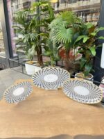 3 lü Black Como Model Sunum Kayık Tabak