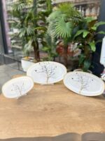 3 lü Ağaç Model Sunum Kayık Tabak