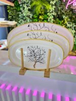 3 lü Ağaç Model Sunum Kayık Tabak - Görsel 2